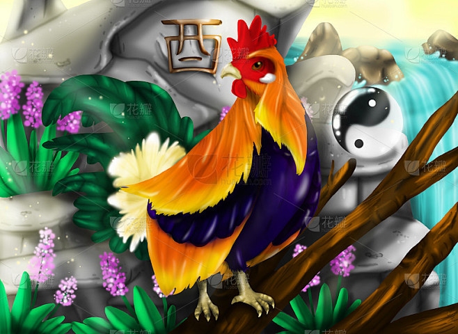 锦上添花的生肖之谜，龙与鸡的华丽象征插图