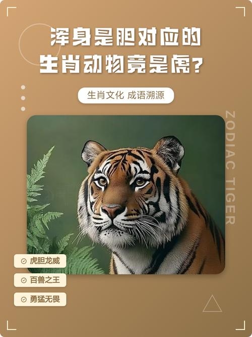 浑身是胆的生肖虎。插图