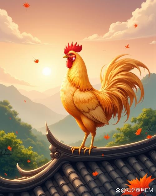 顶天立地生肖鸡插图