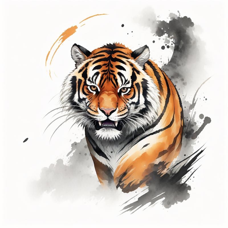 凶相毕露生肖虎插图