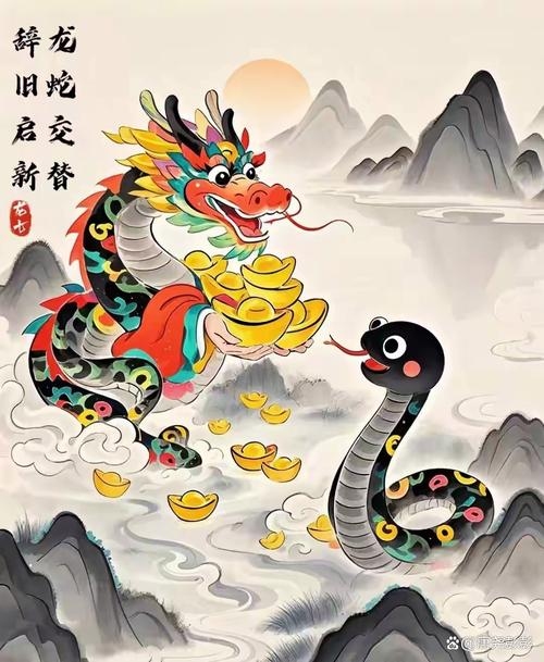 凹凸动物打一最佳生肖，龙与蛇之间的联想。插图