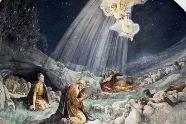 圣诞节，12月25日的西方传统。插图