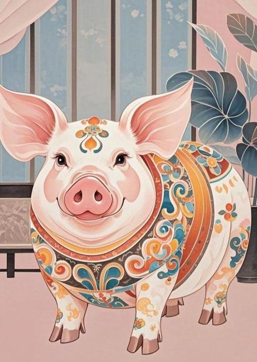 心胸开阔的生肖代表。插图