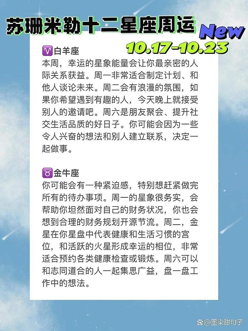 苏珊米勒星座预测，准确全面的运势分析插图