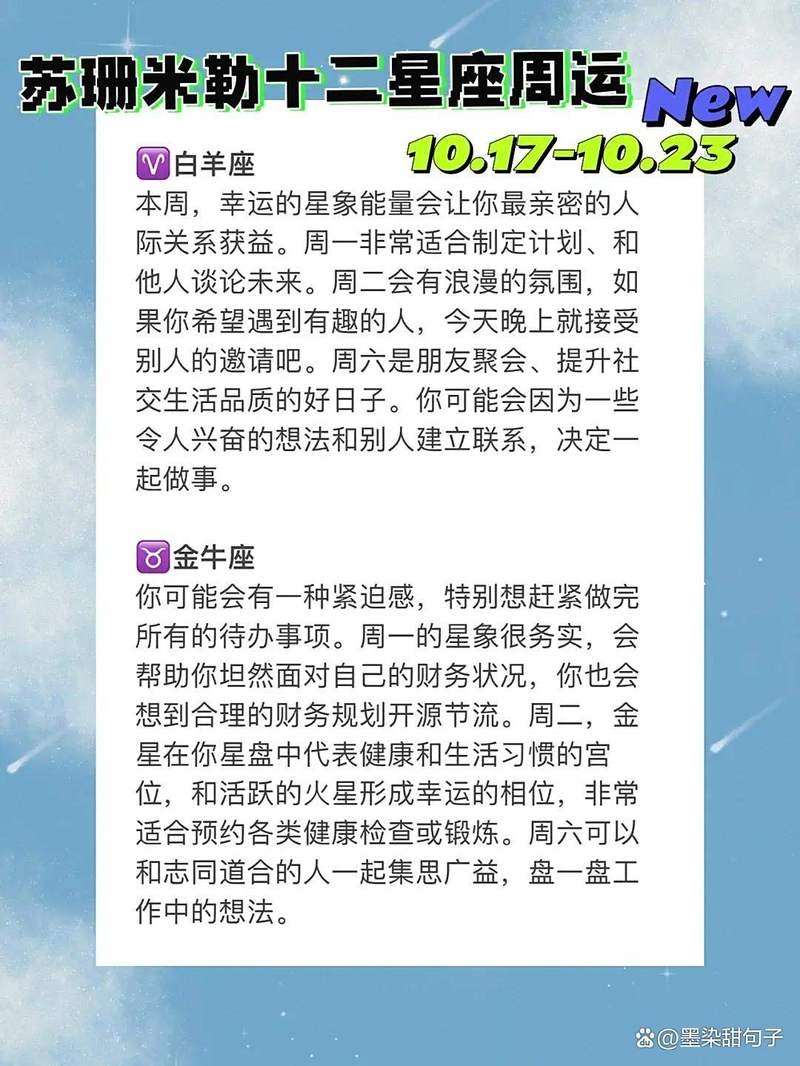 苏珊米勒2025年星座运势完整版插图