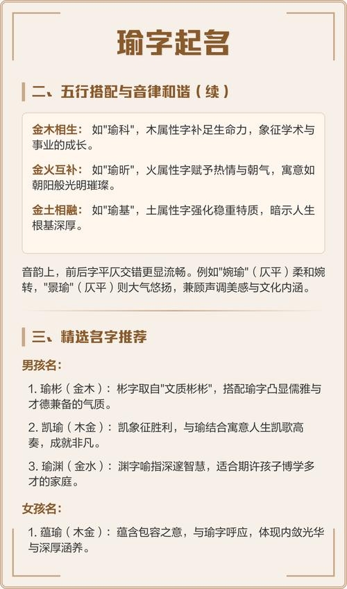 男孩名字大全，瑜晨寓意珍贵如美玉，锦山融合土金元素，推荐缺五行元素的宝宝起名插图
