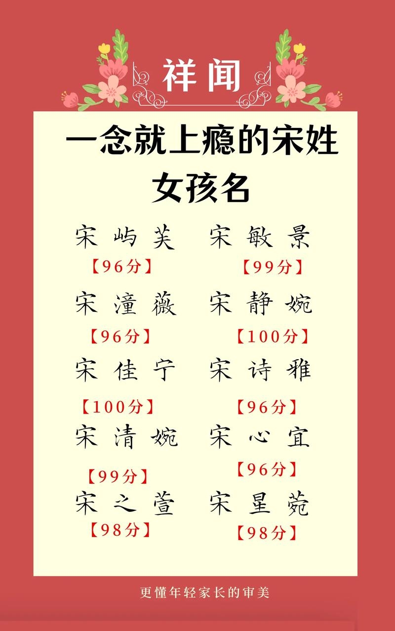 宋姓女孩五行缺木名字如何起名插图