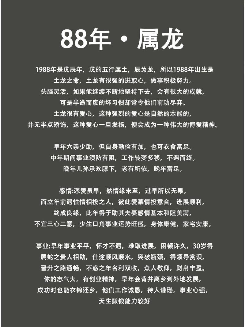 88年属龙五行解析插图