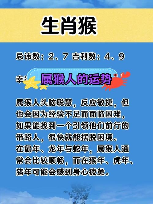 68年属猴生肖运势与幸运数字解析，财运、健康及婚配情况。插图