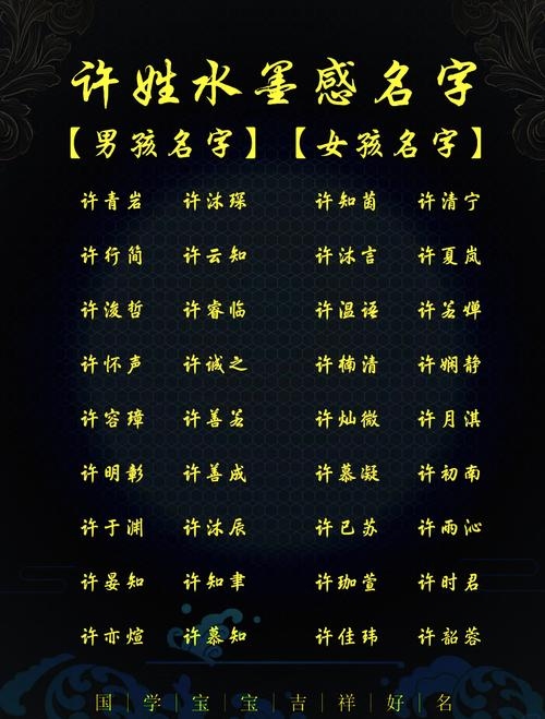 许姓女孩命名推荐，浠荟、沂璐、雨涵等，五行属水且寓意优美，取名建议结合生辰八字和五行属性插图