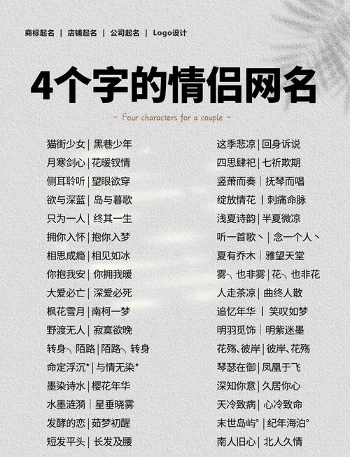 浪漫情侣网名大全插图