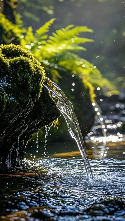 涓涓细流，宁静柔和。插图