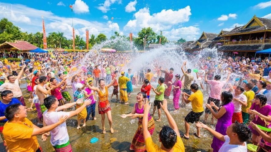 傣族泼水节，传统欢愉与民族文化的交融插图