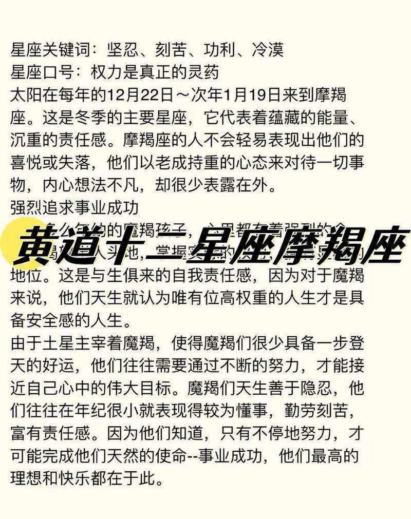 摩羯座特征解析，阳历1月12日出生者的星座性格与特点插图