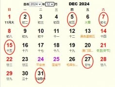 2024年1月适合结婚生子吉日概览插图