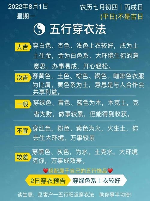 2022年9月9日五行穿衣指南，金行日子，穿黑蓝灰吉利，白色金银杏次吉，忌绿青色。插图