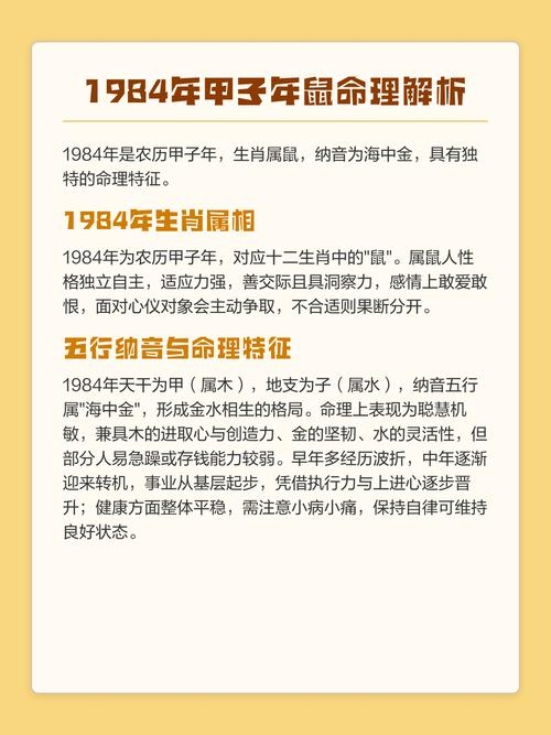 1984年属鼠命理解析插图