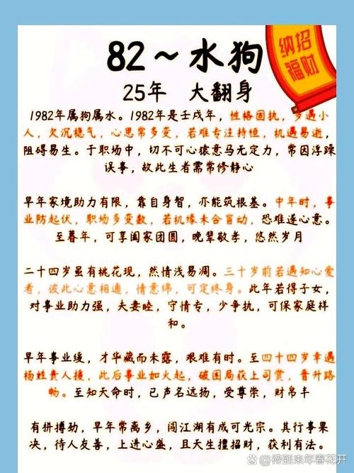 1982年属狗人的水命特质与运势解析插图