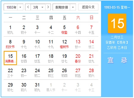 1993年农历阳历对照表及星座解析插图