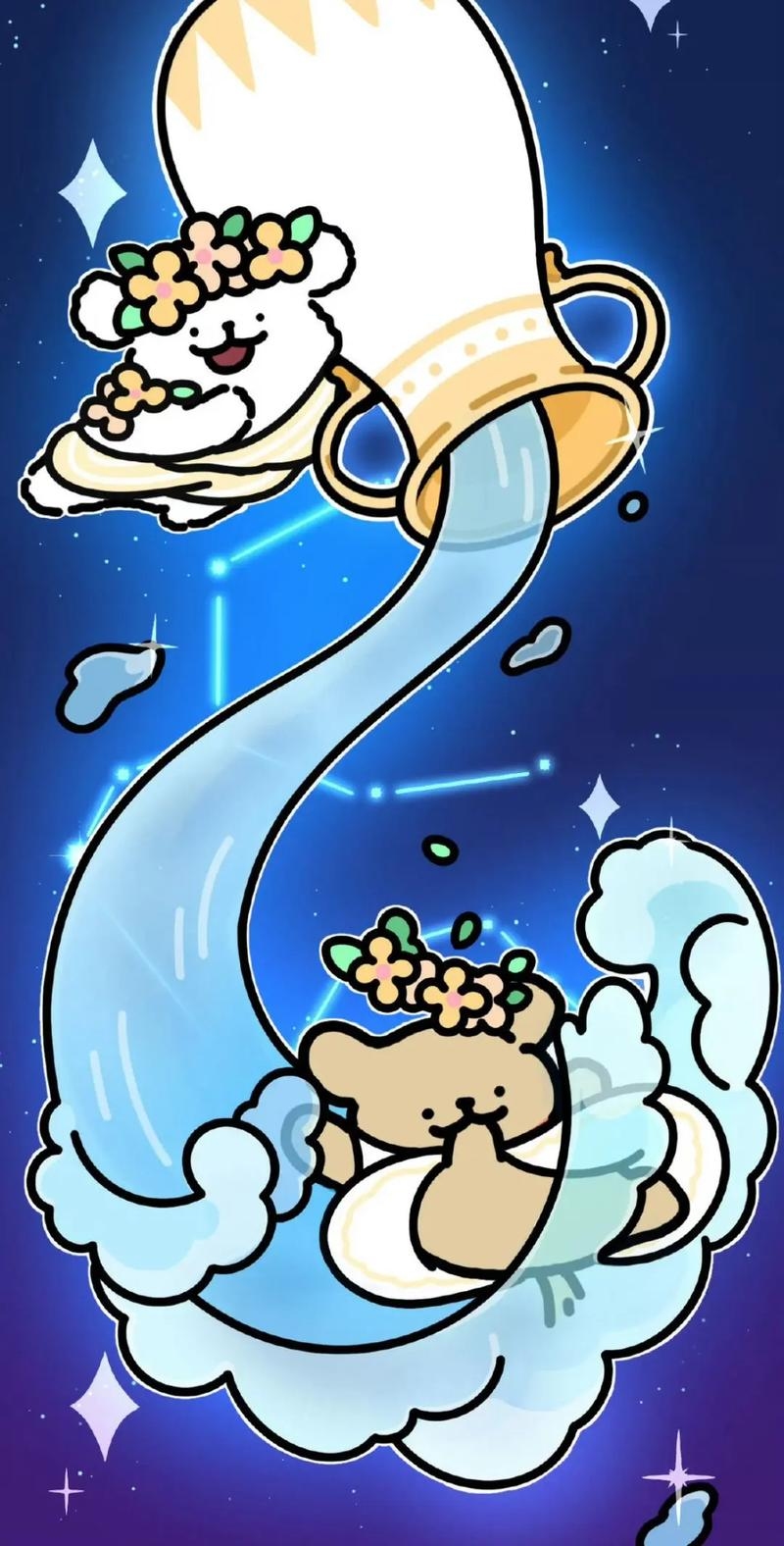 星座小狗壁纸，十二星座个性美图插图