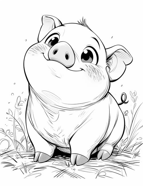 糊糊涂涂生肖猪插图