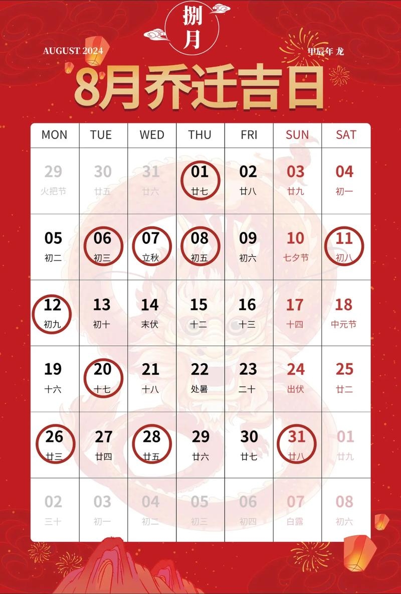 2021年8月搬家黄道吉日精选插图