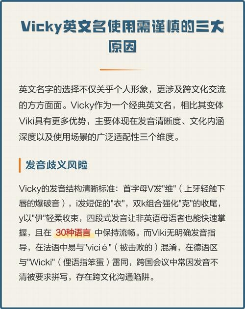 Vicky英文名寓意解析插图