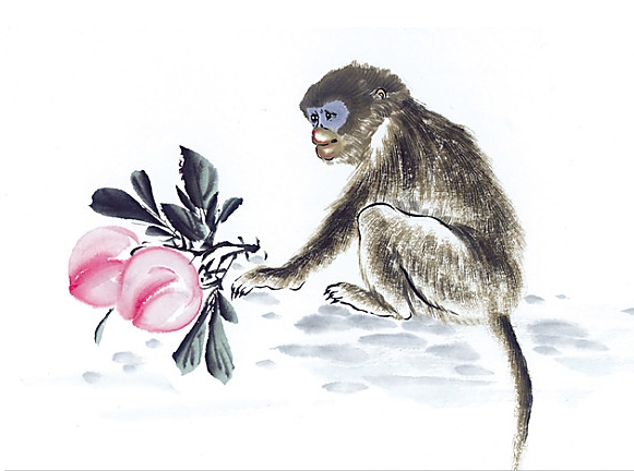 野心勃勃指的是生肖猴与虎。插图