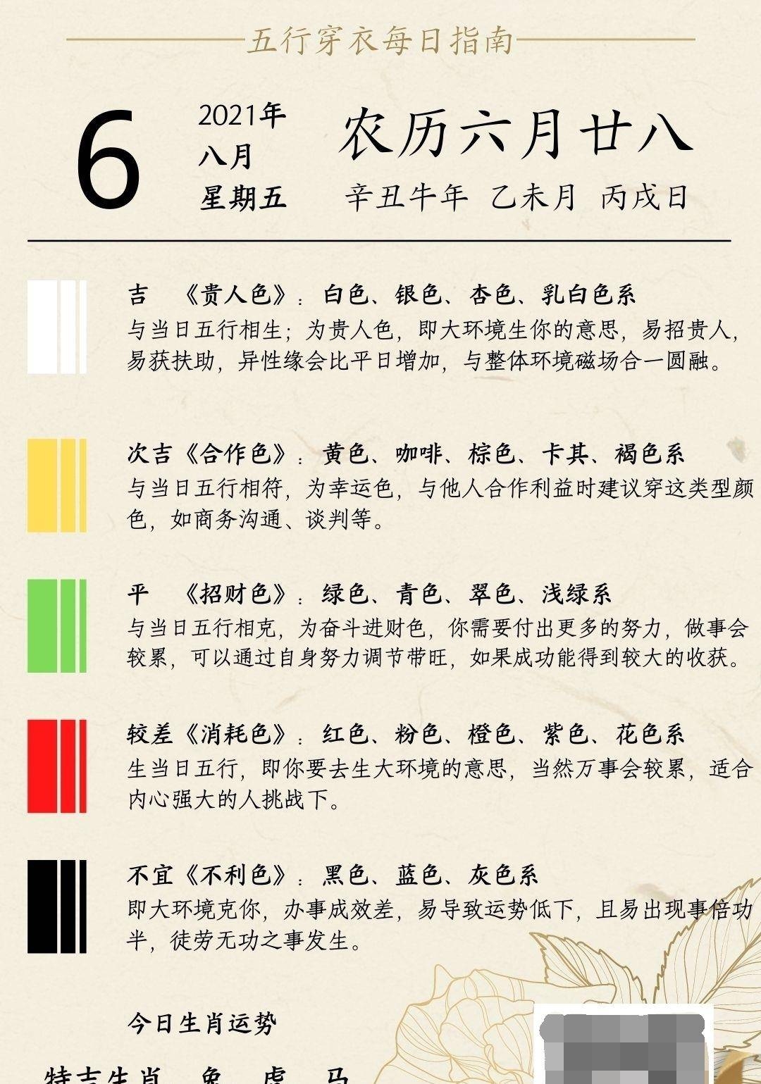 2021年8月25日五行穿衣指南插图 2021年8月25日五行穿衣指南插图