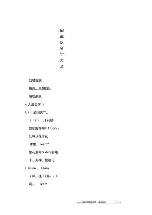 LOL战队名字精选插图