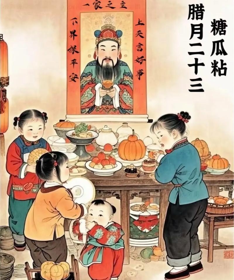 腊月二十三的风俗与祭灶传统，糖瓜粘、扫尘迎新春插图