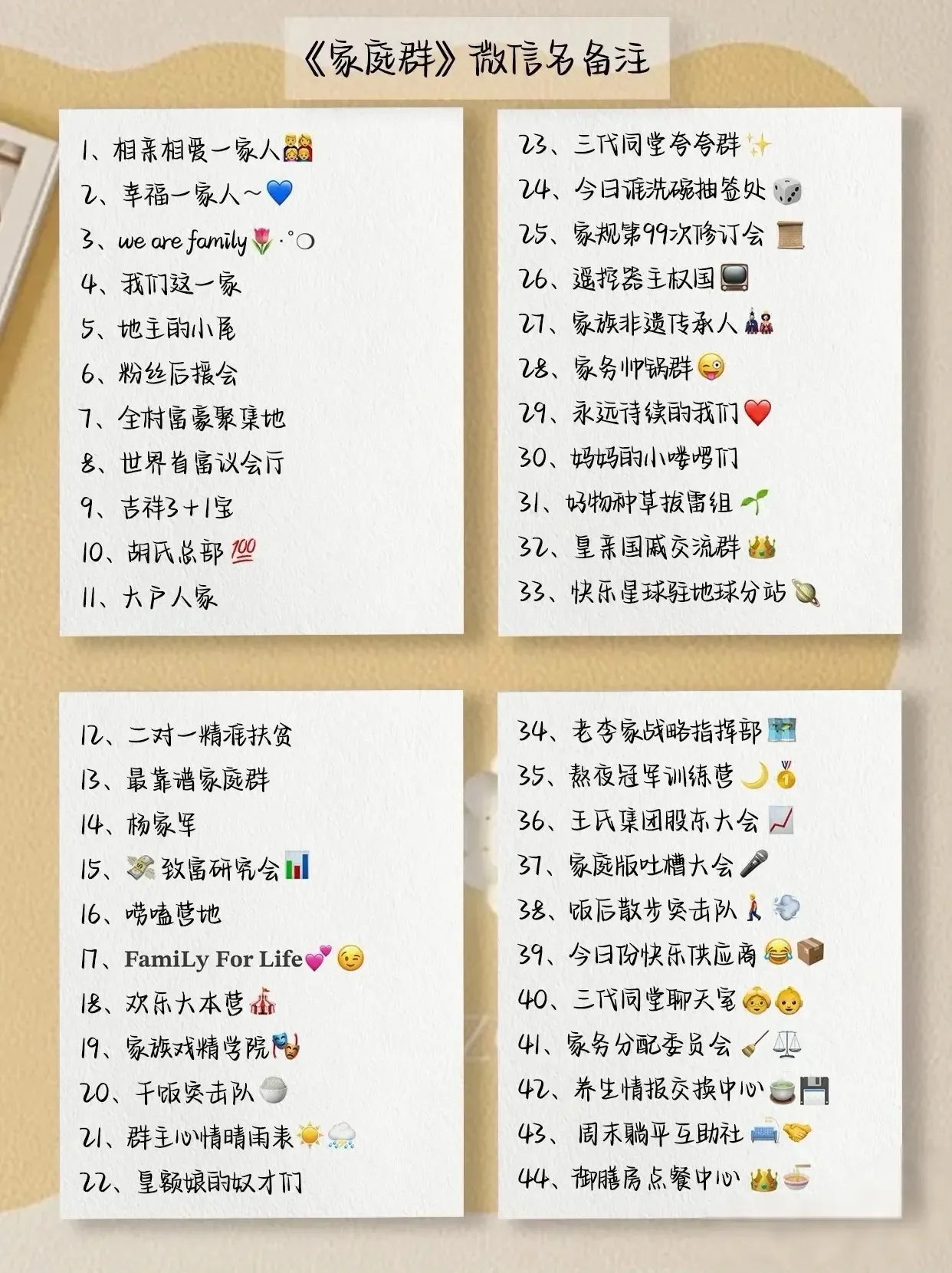 寓意良好的群名推荐，幸福一家人，欢乐家园。插图