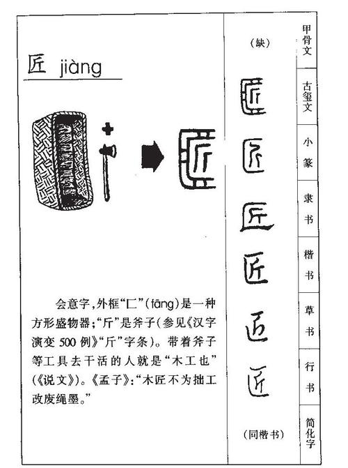 匠字的部首解析，匚部，详解与容器相关建议，匠字部首揭秘，从匚探寻匠心之源插图