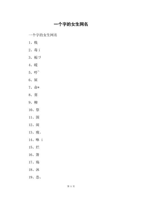 一个字qq网名 一个字的网名有，瘾插图