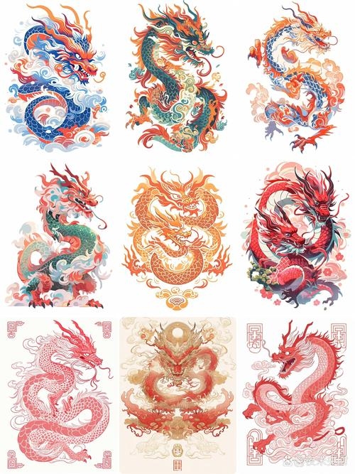 一年四季生肖龙插图