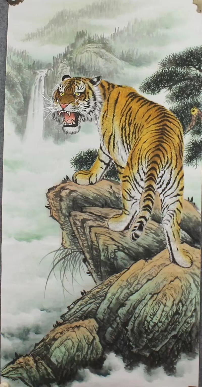 一往无前大无畏，生肖虎称雄。插图