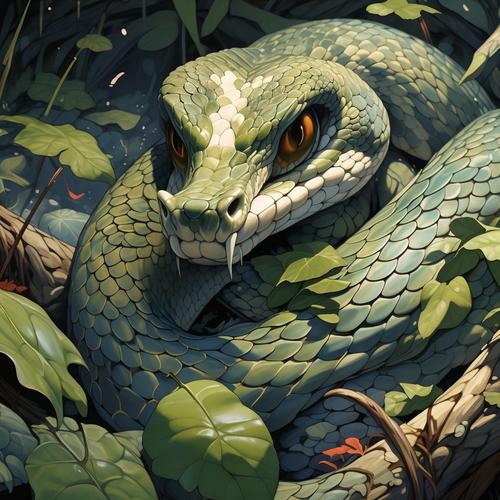 原形毕露生肖蛇插图