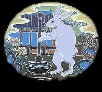 玉兔出宫打一生肖，谜底为羊。插图