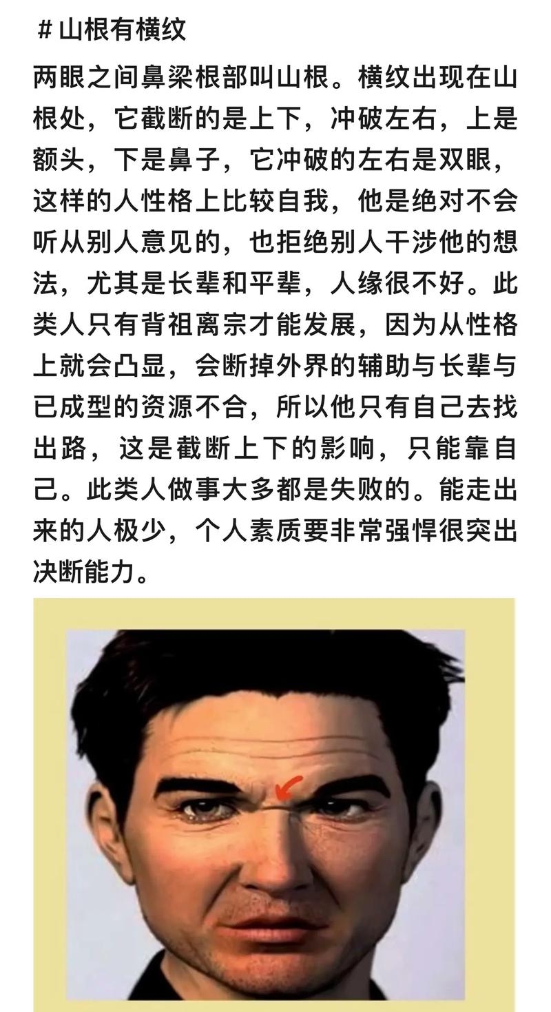 中年运势横纹男人面相分析插图