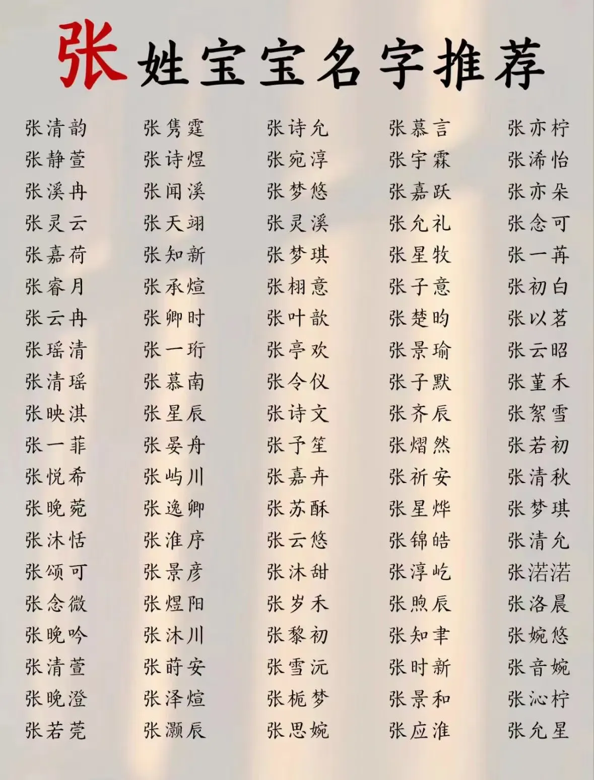 张氏好名推荐插图