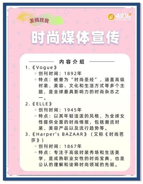 杂志名称大全,时尚与生活类刊物概览。插图 杂志名称大全,时尚与生活类刊物概览。插图