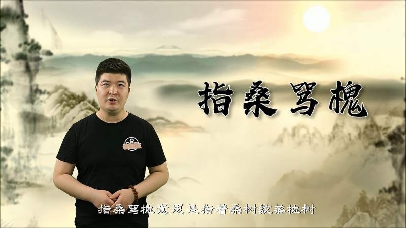 指桑骂槐代表的生肖是猴，基于传统文化中的象征意义和成语表达智慧相似性。插图