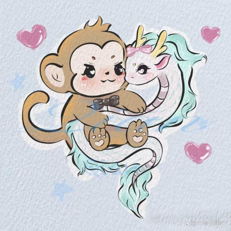 自树一帜代表生肖猴，龙也有独特地位。插图