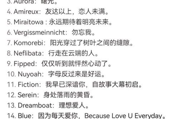 独特微信名字英文及寓意-红迪亚