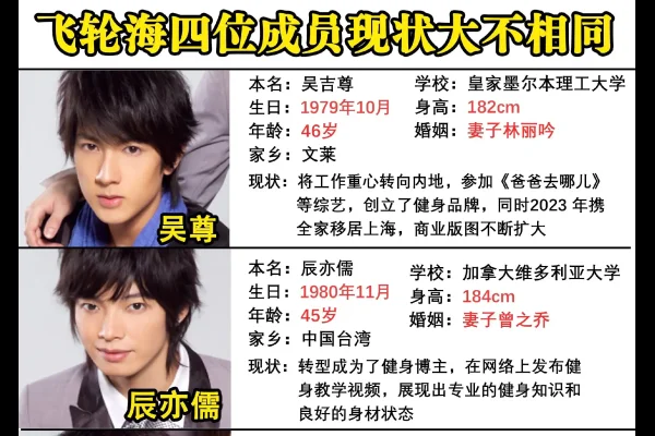 飞轮海成员介绍及组合现状，吴尊、汪东城等四位成员的最新动态-红迪亚