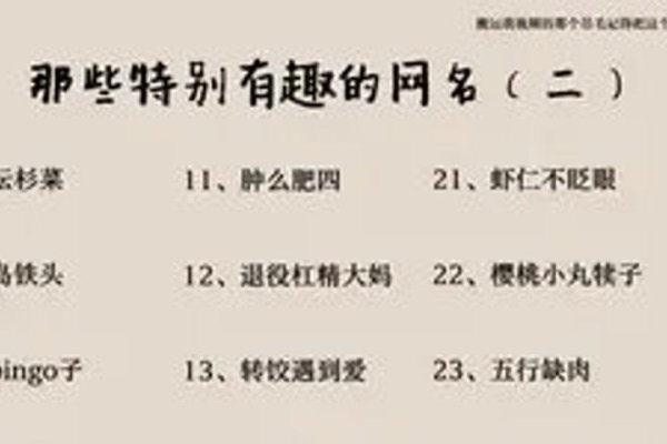 搞笑网名大盘点-红迪亚