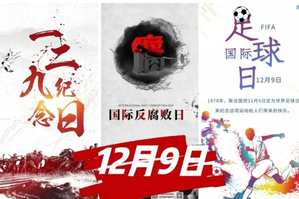 关于十二月九日的重要纪念日，一二九运动、世界足球日与国际反腐败日。-红迪亚