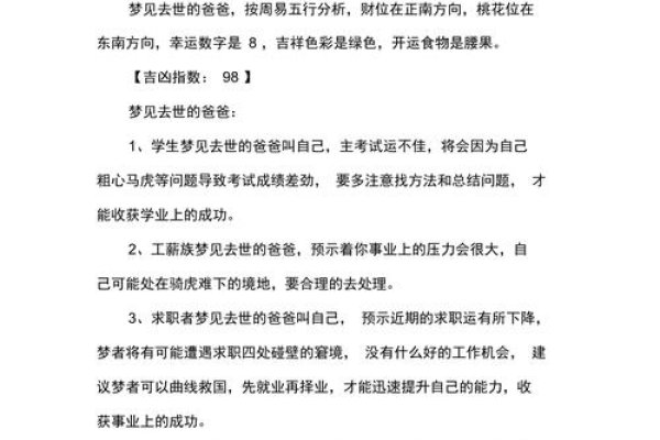 梦见已故父亲的多重含义-红迪亚