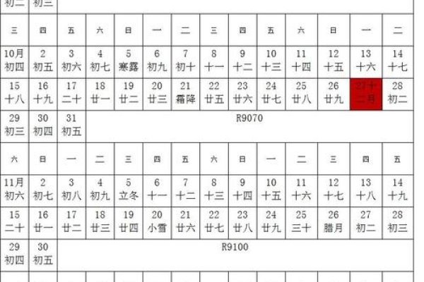 年农历阳历表-红迪亚