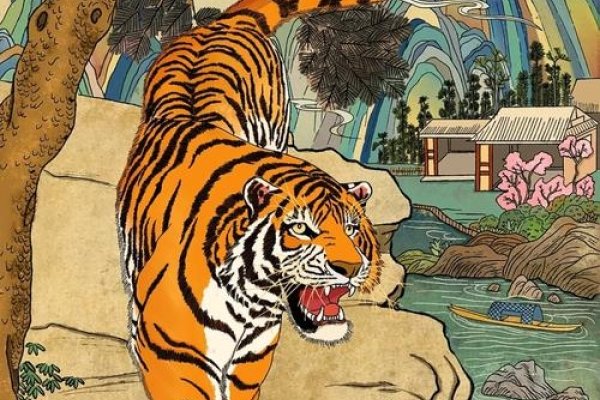 四王下山管天下生肖虎-红迪亚